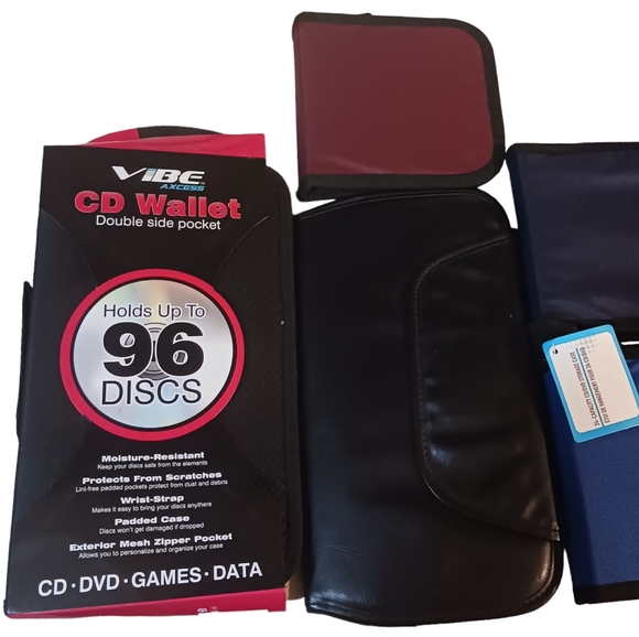 5-(CD/DVD Case Holders)-(Black/Red/Blue)-(New)-(Pre-owned)-(New Condition)-$35 - Picture 2 of 4